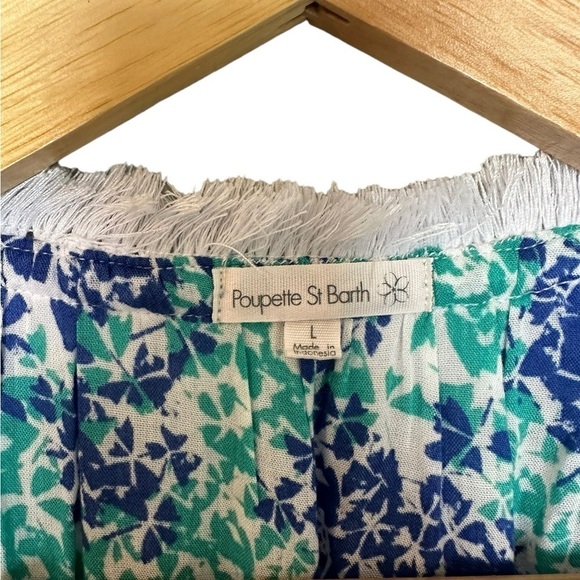 Poupette St. Barth Beline Dress in Aqua Cover Size Large - Picture 6 of 9